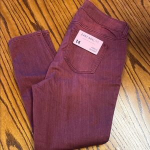 Women's maroon Jeans